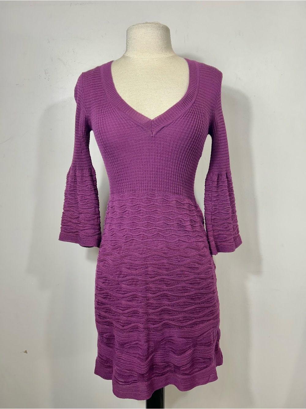 Missoni Purple Space Dye Knit Halter Neck Mini Dress IT 38 / US 2